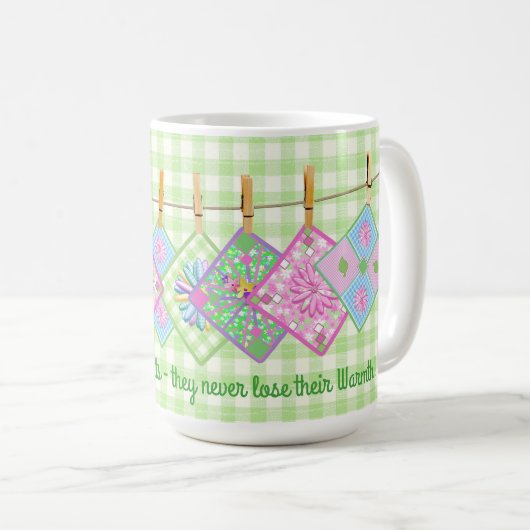 Quilters Tasse - Zitat - Closesline-Steppdecke (VorderseiteRechts)