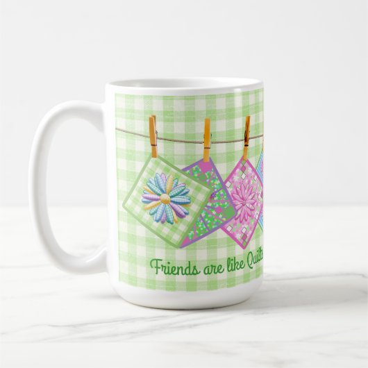 Quilters Tasse - Zitat - Closesline-Steppdecke (Links)