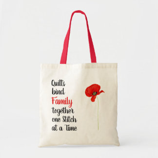Quilter's Tote Bag One Stitch zu einer Zeit Tragetasche