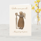 Quilters wachsen nie… alt karte (Gelbe Blume)