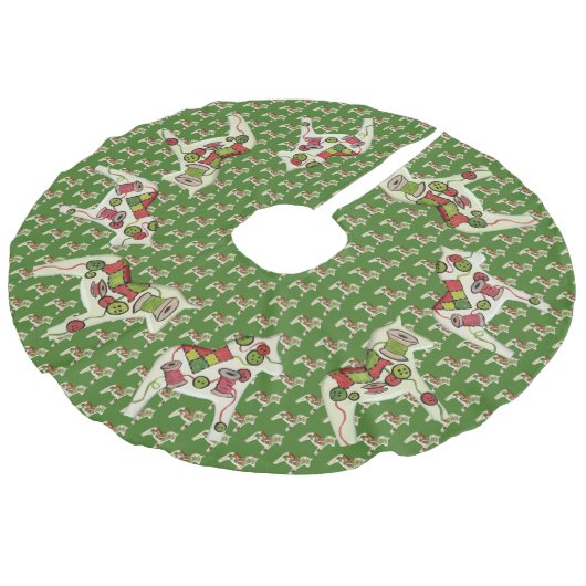 Quilters Weihnachtsbaumrock Leinenimitat Weihnachtsbaumdecke (Schrägansicht)