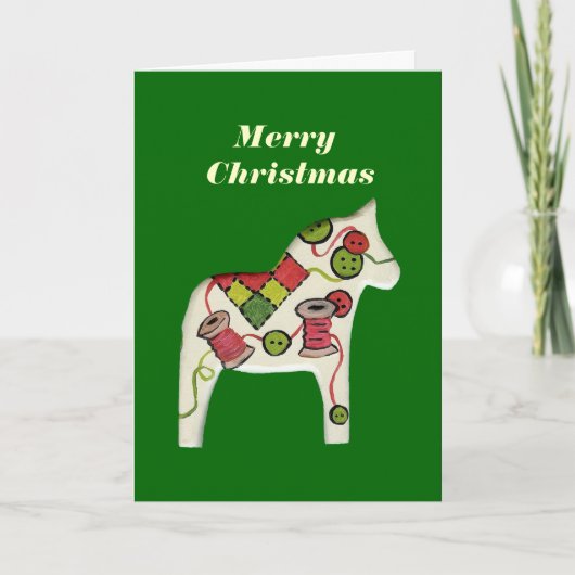 Quilters Weihnachtskarte Feiertagskarte (Vorderseite)