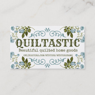 Quiltherstellung mit Vintage-Rosen für Quilter, Qu Visitenkarte