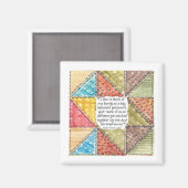 Quiltierendes Design auf einem Kühlschrank-Magnete Magnet (Vorderseite/Rückseite)