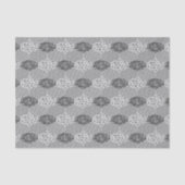 Quiltiert marokkanische Muster Gray Floral Seidenpapier (Vorderseite)