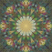 Quiltierte Blume Aufkleber (Vorderseite)