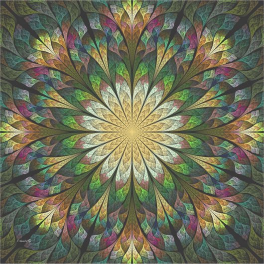 Quiltierte Blume Aufkleber (Vorderseite)