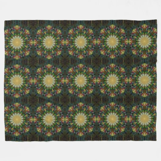 Quiltierte Blume Fleecedecke (Vorderseite (Horizontal))