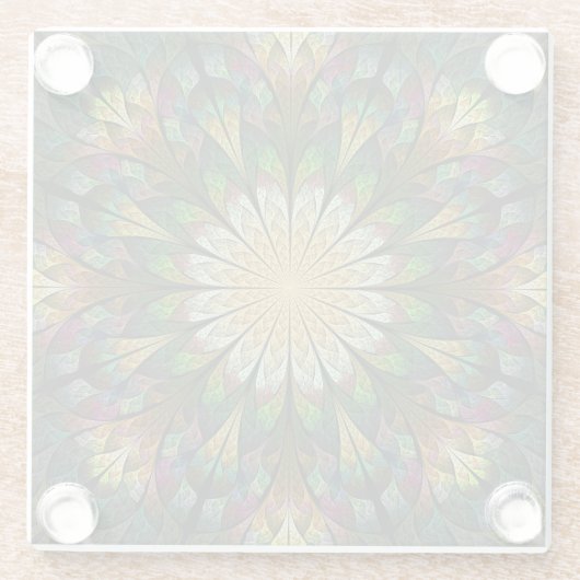 Quiltierte Blume Glasuntersetzer (Rückseite)