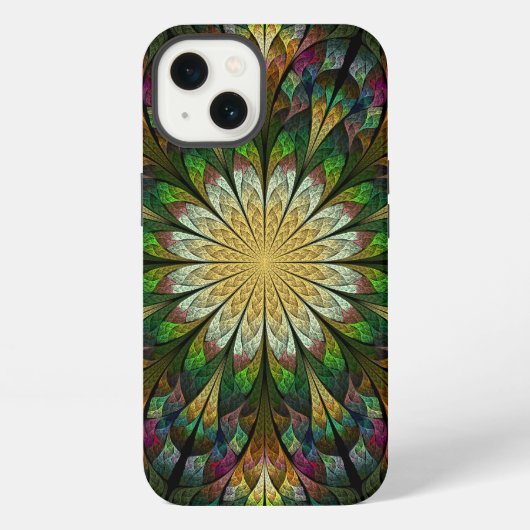 Quiltierte Blume iPhone Hülle (Rückseite)