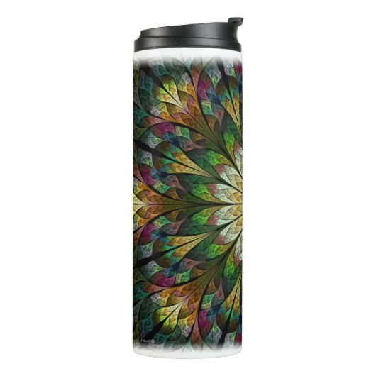 Quiltierte Blume Thermosbecher (Nach links gedreht)