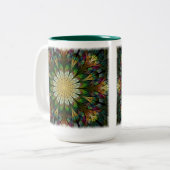 Quiltierte Blume Zweifarbige Tasse (Vorderseite Links)