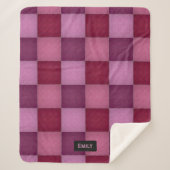 Quiltierte Blumenmuster - Rose Shades - Ihr Name Sherpadecke (Vorderseite)