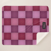 Quiltierte Blumenmuster - Rose Shades - Ihr Name Sherpadecke (Vorderseite (Horizontal))