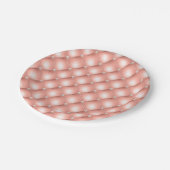 Quiltierte Diamond Funkelnd Rose Gold Pink Luxus Pappteller (Schrägansicht)