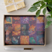 Quiltierte Herbstblätter, Bauernhausmuster Seidenpapier (Geschenk)