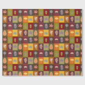 Quiltierte Herbstlaube Geschenkpapier (Flach)
