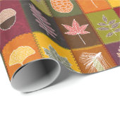 Quiltierte Herbstlaube Geschenkpapier (Rolleneckpunkt)