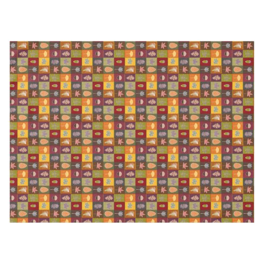Quiltierte Herbstlaube Tischdecke (Vorderseite (Horizontal))