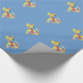 Quiltierte Kitten Wrapping Paper Geschenkpapier (Ecke)