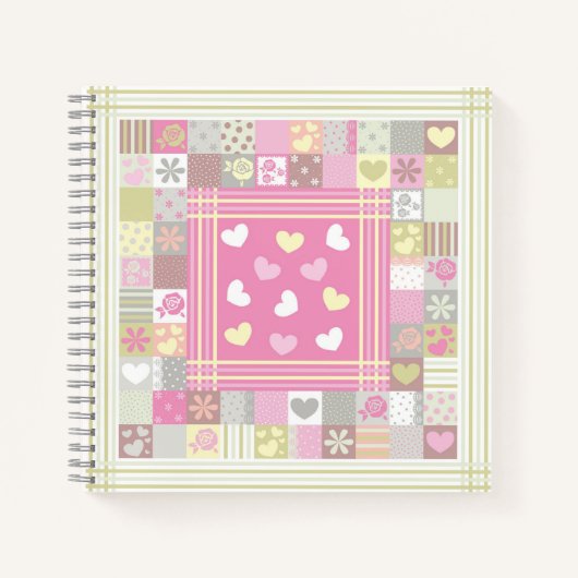 Quiltierte Liebe Notizblock (Vorderseite)