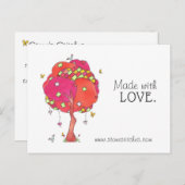 Quiltierte Patchwork aus Liebe-Werbekarte Postkarte (Vorne/Hinten)
