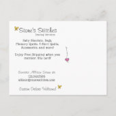 Quiltierte Patchwork aus Liebe-Werbekarte Postkarte (Rückseite)