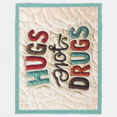 Quiltierte Schläger, nicht Drogen-Design Fleecedecke (Vorderseite)