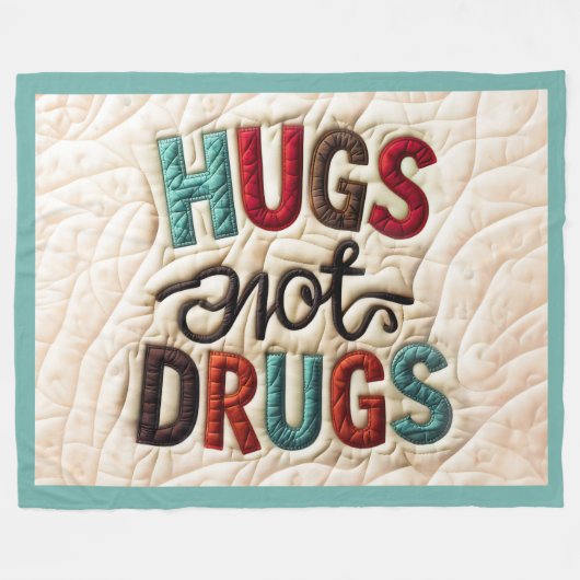 Quiltierte Schläger, nicht Drogen-Design Fleecedecke (Vorderseite (Horizontal))