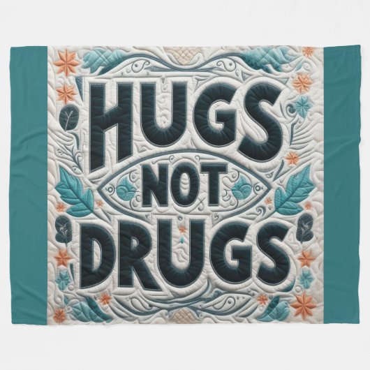 Quiltierte Schläger, nicht Drogen-Design Fleecedecke (Vorderseite (Horizontal))