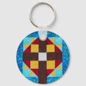 Quiltierte Schlüsselkette Schlüsselanhänger (Vorderseite)