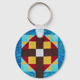 Quiltierte Schlüsselkette Schlüsselanhänger