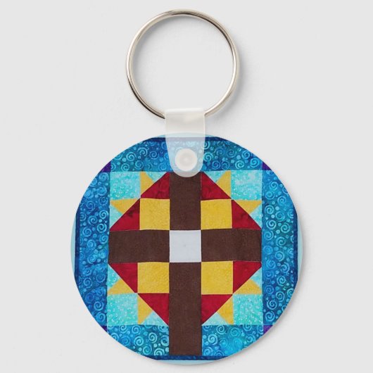 Quiltierte Schlüsselkette Schlüsselanhänger (Vorderseite)