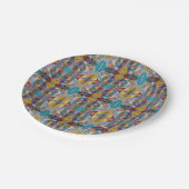 Quiltiertes Design Pappteller (Schrägansicht)