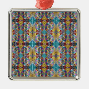 Quiltiertes Design Silbernes Ornament