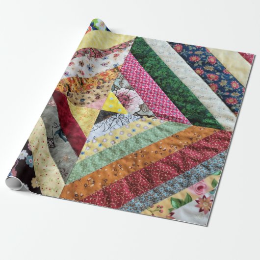 Quiltiertes Druckmuster Geschenkpapier (Ungerollt)