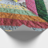 Quiltiertes Druckmuster Geschenkpapier (Ecke)