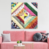 Quiltiertes Druckmuster Leinwanddruck (Insitu (Wohnzimmer))