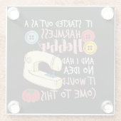 Quiltierung Glasuntersetzer (Rückseite)