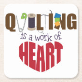 Quiltierung Rechteckiger Pappuntersetzer (Vorderseite)