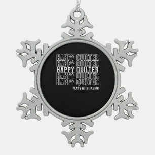 Quiltierungen für lustige Quiltierungen mit Stoff Schneeflocken Zinn-Ornament