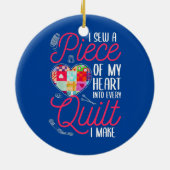 Quilting-Artikel Quiltieren von Stoffrollen Keramik Ornament (Hinten)