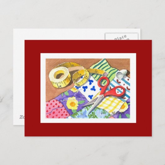 Quilting-Begriffe Postkarte (Vorne/Hinten)