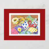 Quilting-Begriffe Postkarte (Vorderseite)