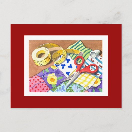 Quilting-Begriffe Postkarte (Vorderseite)