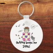 Quilting behalte mir SANE! Schlüsselanhänger (Vorderseite)