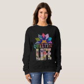 Quilting-Blume Sweatshirt (Vorne ganz)