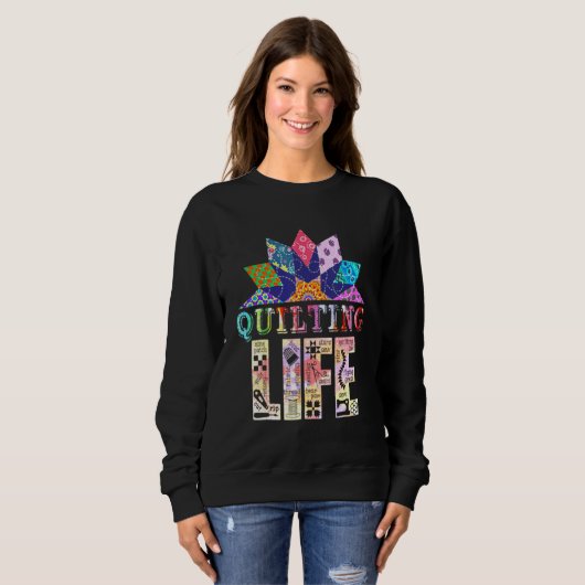 Quilting-Blume Sweatshirt (Vorne ganz)