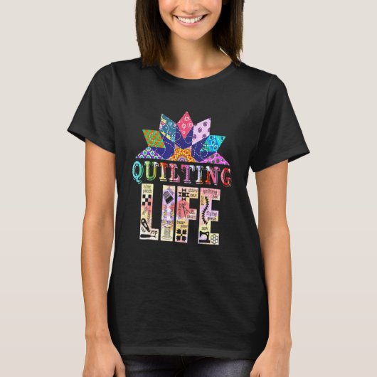 Quilting-Blume T-Shirt (Vorderseite)