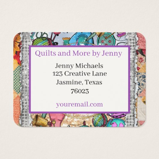 Quilting Business Card (Rückseite)